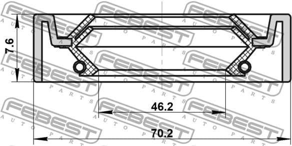 Shaft Seal, drive shaft 95IDS-48700809C - image 2