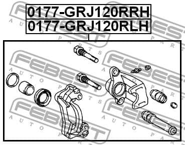 Brake Caliper 0177-GRJ120RRH - image 2
