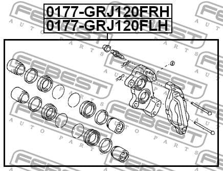 Brake Caliper 0177-GRJ120FRH - image 2