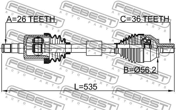 Drive Shaft 2714-S40LH - image 2