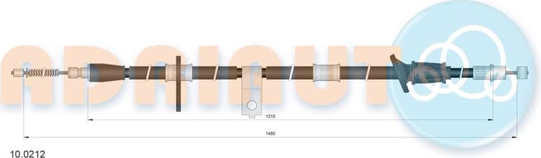 Cable Pull, parking brake 10.0212