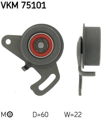Tensioner Pulley, timing belt VKM 75101 - image 2