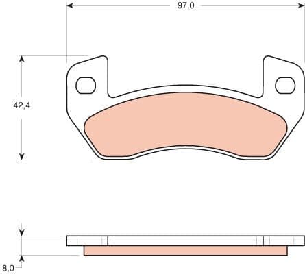 Brake Pad Set, disc brake GDB1680 - image 2