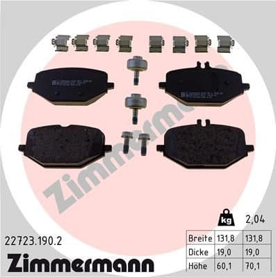 Brake Pad Set, disc brake 22723.190.2