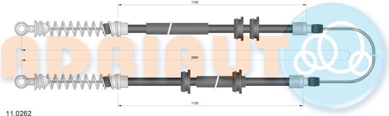 Cable Pull, parking brake 11.0262