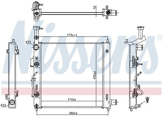 Radiator, engine cooling ** FIRST FIT ** 606866