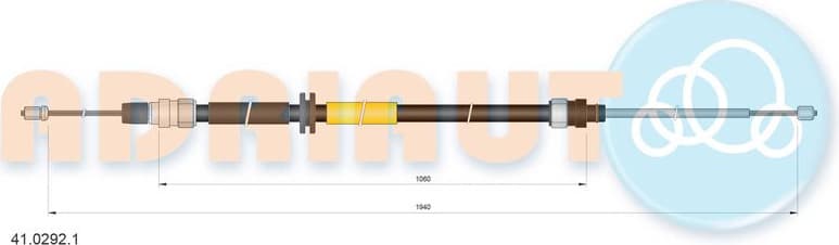 Cable Pull, parking brake 41.0292.1