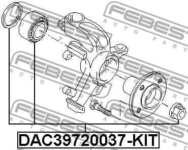 Wheel Bearing Kit DAC39720037-KIT - image 2
