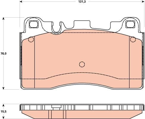 Brake Pad Set, disc brake GDB1906 - image 2