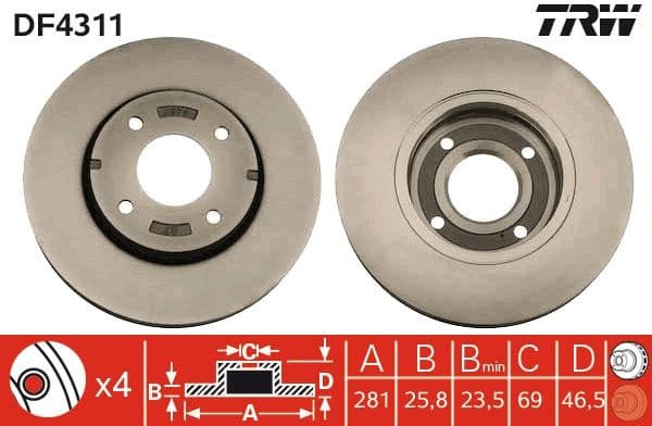 Brake Disc DF4311 - image 2