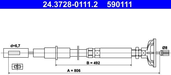 Cable Pull, clutch control 24.3728-0111.2