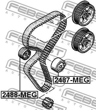 Deflection Pulley/Guide Pulley, timing belt 2488-MEG - image 2