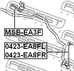 Link/Coupling Rod, stabiliser bar 0423-EA8FR - image 2
