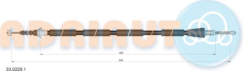 Cable Pull, parking brake 33.0229.1