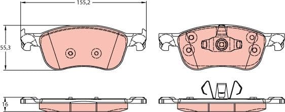 Brake Pad Set, disc brake GDB2186 - image 2