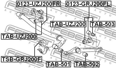 Mounting, control/trailing arm TAB-501 - image 2