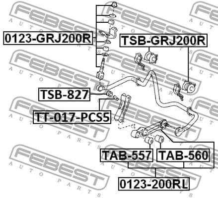 Mounting, control/trailing arm TAB-557 - image 2
