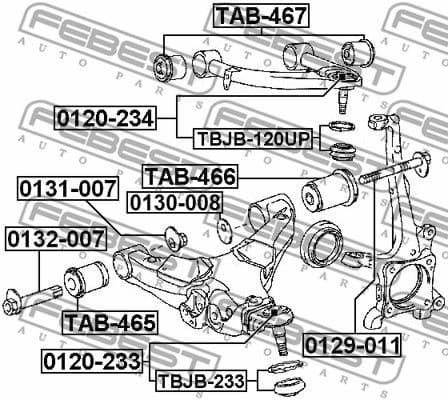 Mounting, control/trailing arm TAB-467 - image 2