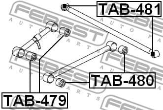 Mounting, control/trailing arm TAB-480 - image 2