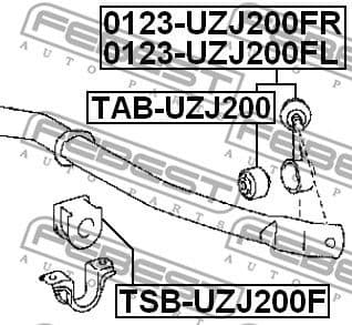 Link/Coupling Rod, stabiliser bar 0123-UZJ200FR