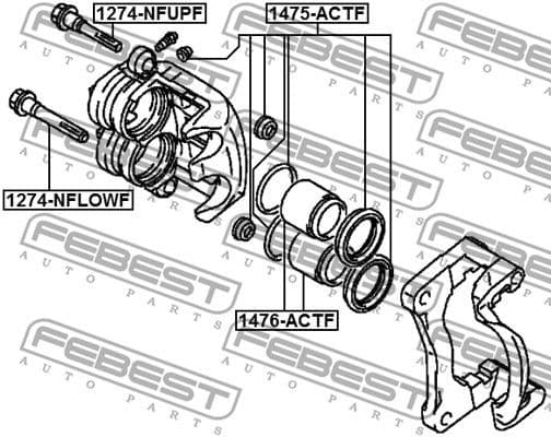 Piston, brake caliper 1476-ACTF - image 2