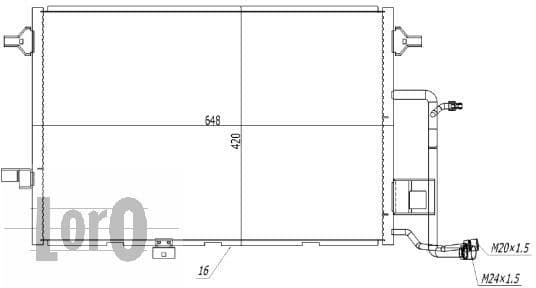 Condenser, air conditioning LORO 003-016-0007 - image 3