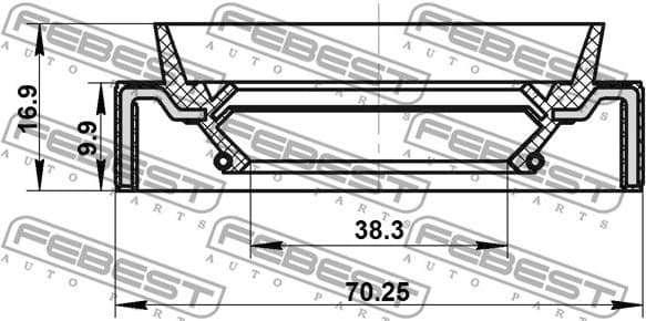 Shaft Seal, differential 95JAS-40701017L - image 2