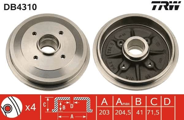 Brake Drum DB4310 - image 3