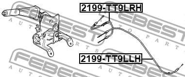 Cable Pull, parking brake 2199-TT9LLH - image 2