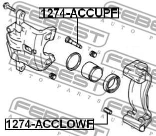 Guide Bolt, brake caliper 1274-ACCUPF - image 2