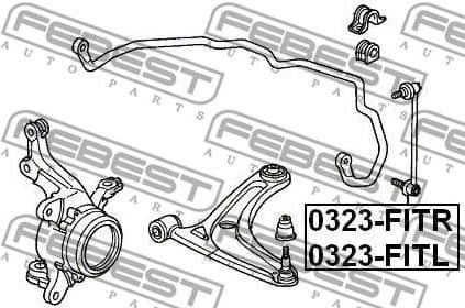 Link/Coupling Rod, stabiliser bar 0323-FITL - image 2
