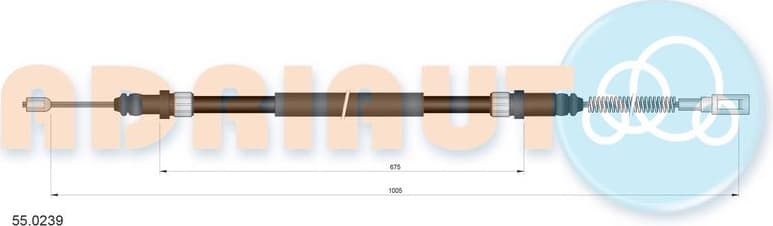 Cable handbrake 55.0239 - image 2