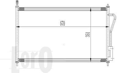 Condenser, air conditioning LORO 017-016-0007 - image 2
