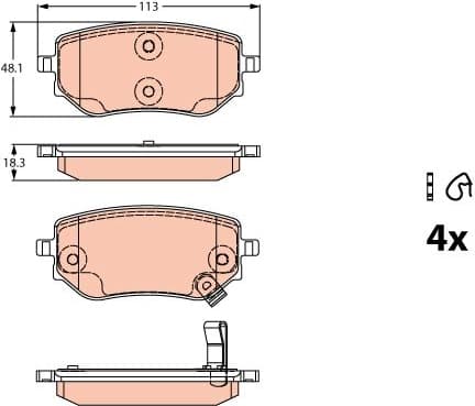 Brake Pad Set, disc brake GDB2270