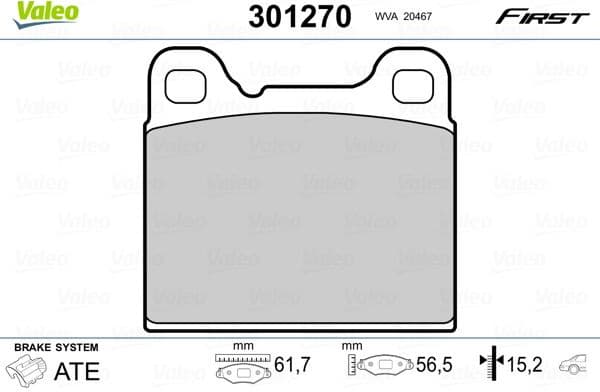 Brake Pad Set, disc brake ESSENTIAL 301270