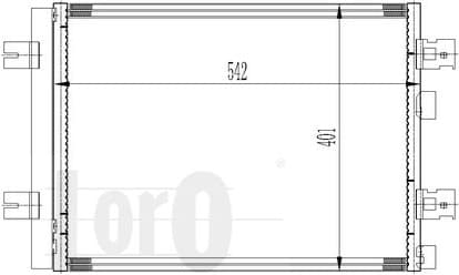 Condenser, air conditioning LORO 042-016-0027 - image 2
