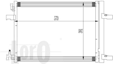 Condenser, air conditioning LORO 037-016-0032