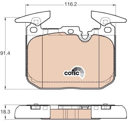 Brake pads front, Top Quality GDB1943 - image 3