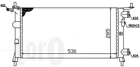 Radiator, engine cooling LORO 037-017-0036 - image 2