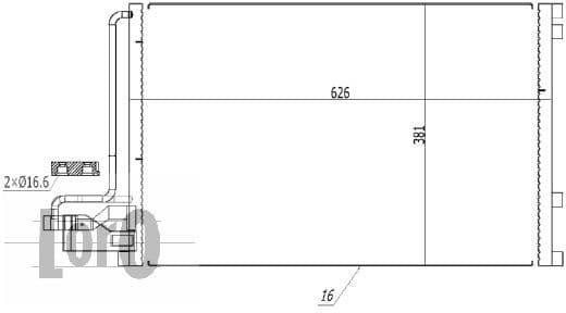 Condenser, air conditioning LORO 052-016-0013 - image 2