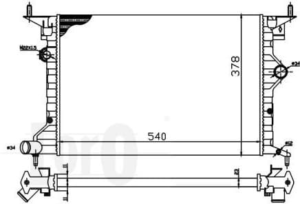 Radiator, engine cooling LORO 037-017-0035 - image 2
