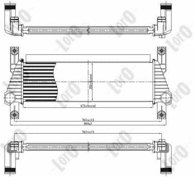 Charge Air Cooler LORO 017-018-0011 - image 2