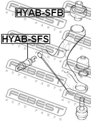 Mounting, control/trailing arm HYAB-SFB - image 2