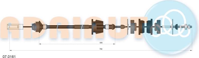 Cable Pull, clutch control 07.0161