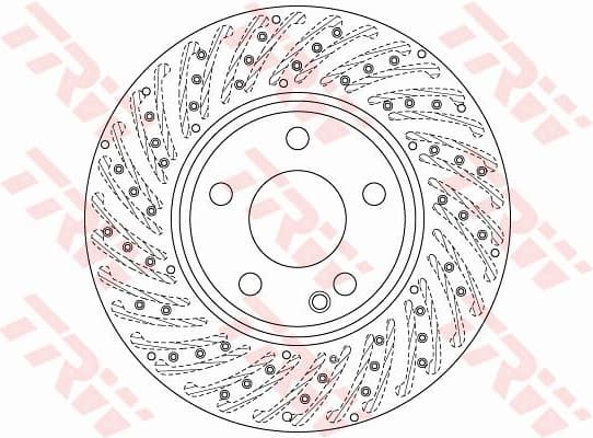 Brake Disc TRW SINGLE DF6262S - image 2