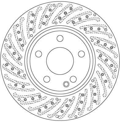 Brake Disc TRW SINGLE DF6262S - image 3