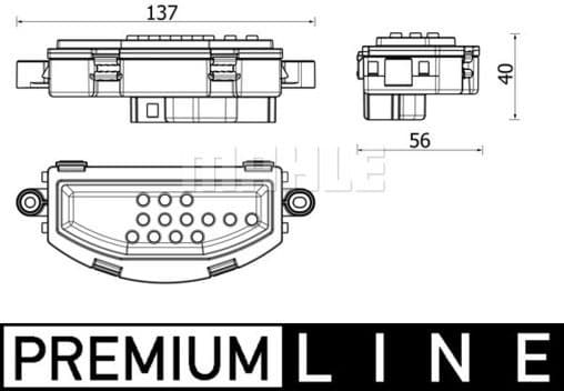 Regulator, interior blower BEHR *** PREMIUM LINE *** ABR 158 000P