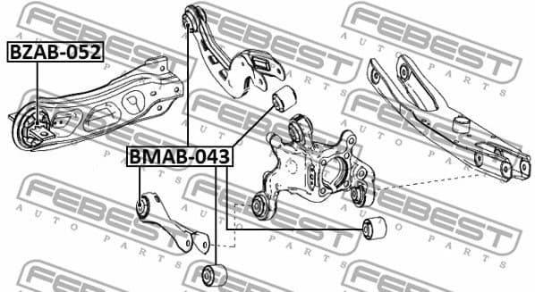Mounting, control/trailing arm BZAB-052 - image 2