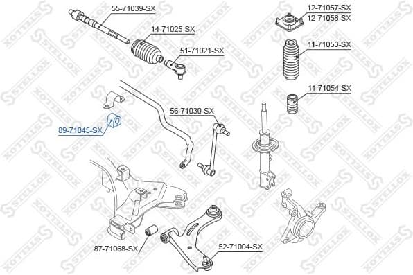 Mounting, stabiliser bar 89-71045-SX - image 2