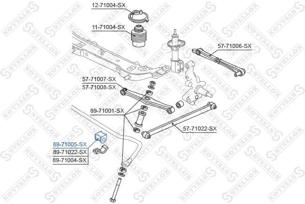 Mounting, stabiliser bar 89-71005-SX - image 2